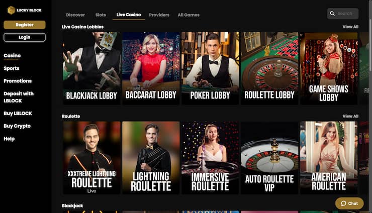 Lucky Block Live casino 